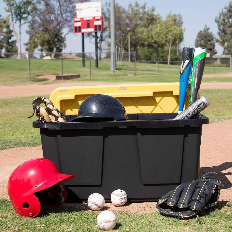 CAJA 27 GALONES NEGRA CON TAPA AMARILLA GREENMADE 7182628