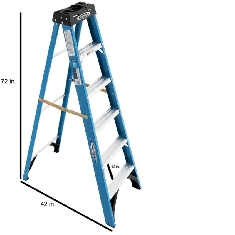 ESCALERA TIJERA FIBRA 1,86 MT. AZUL WERNER 11485312