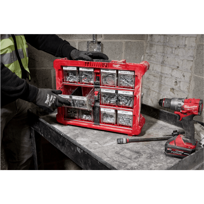 ORGANIZADOR DE CONTENEDORES INCLINABLES PACKOUT MILWAUKEE 48-22-84336