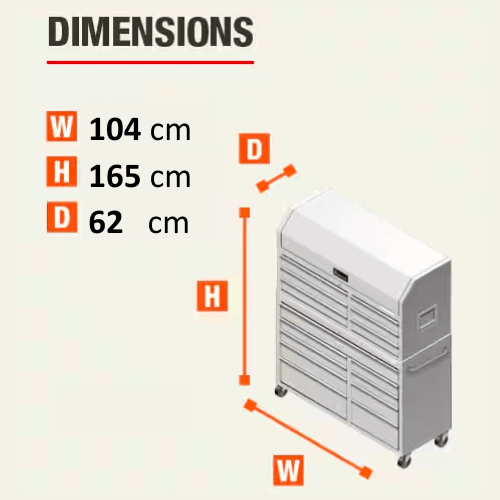 CAJA HERRAMIENTAS 41IN  16 CAJONES NEGRO HUSKY 10052740517
