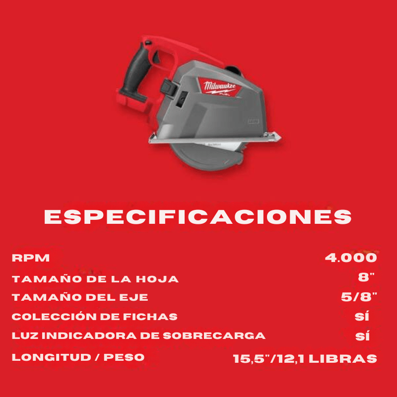 SIERRA CIRCULAR PARA CORTE DE METAL 8