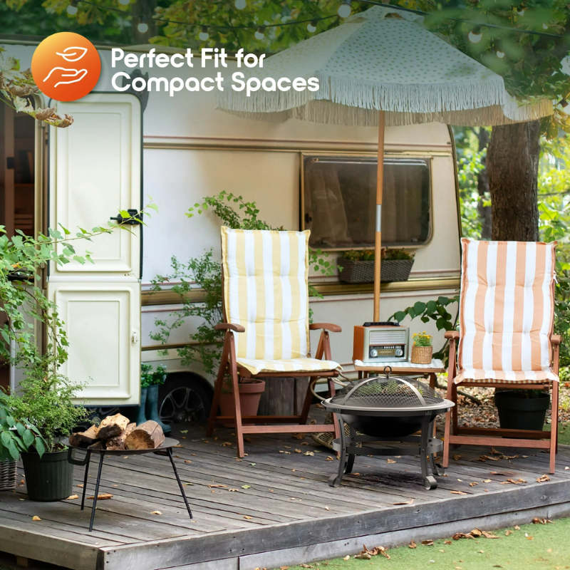 KIT TT CALEFACTOR TERRAZA + BRASERO METAL PARA JARDIN9