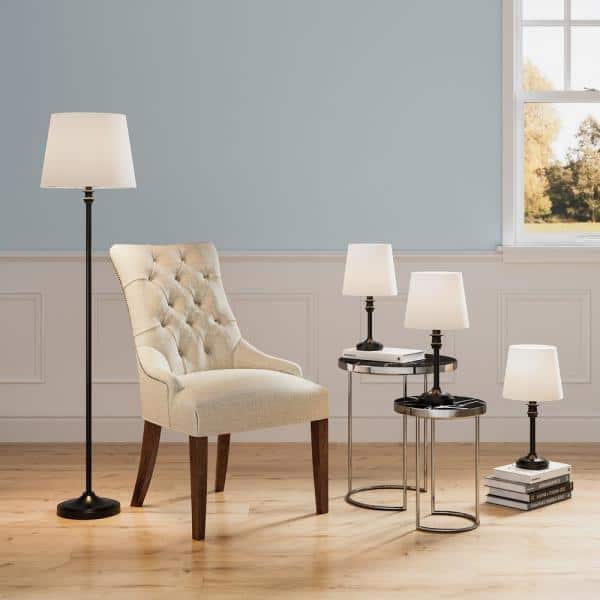 SET 4 LAMPARAS SATIN NEGRO ALSI 0