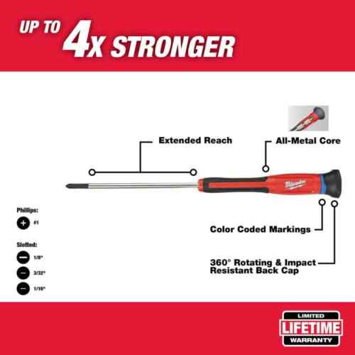 SET 4 ATORNILLADORES PRECISION MILWAUKEE 48-22-26042