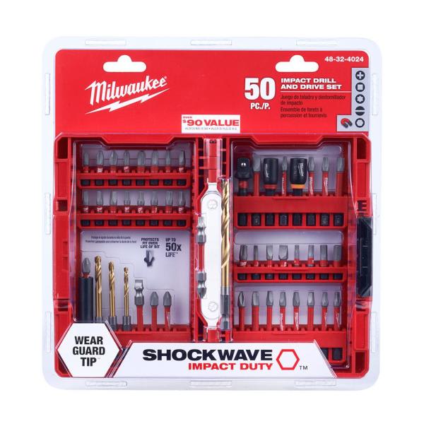 SET 50 PUNTAS Y BROCAS MILWAUKEE 48-32-40242