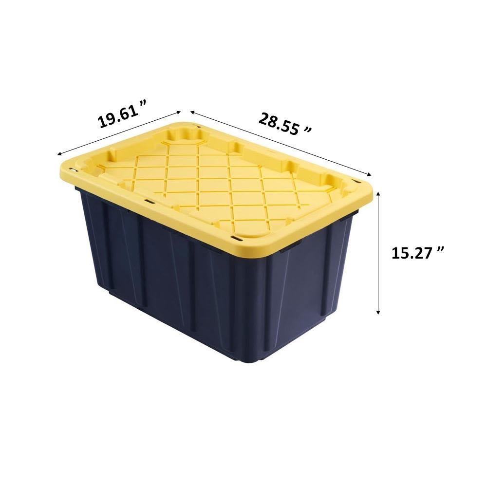CAJA APILABLE 100 LTS C/ TAPA AMARILLA HDX 2075853