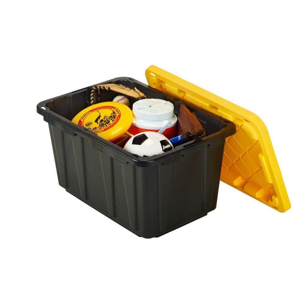 CAJA APILABLE 100 LTS C/ TAPA AMARILLA HDX 2075852