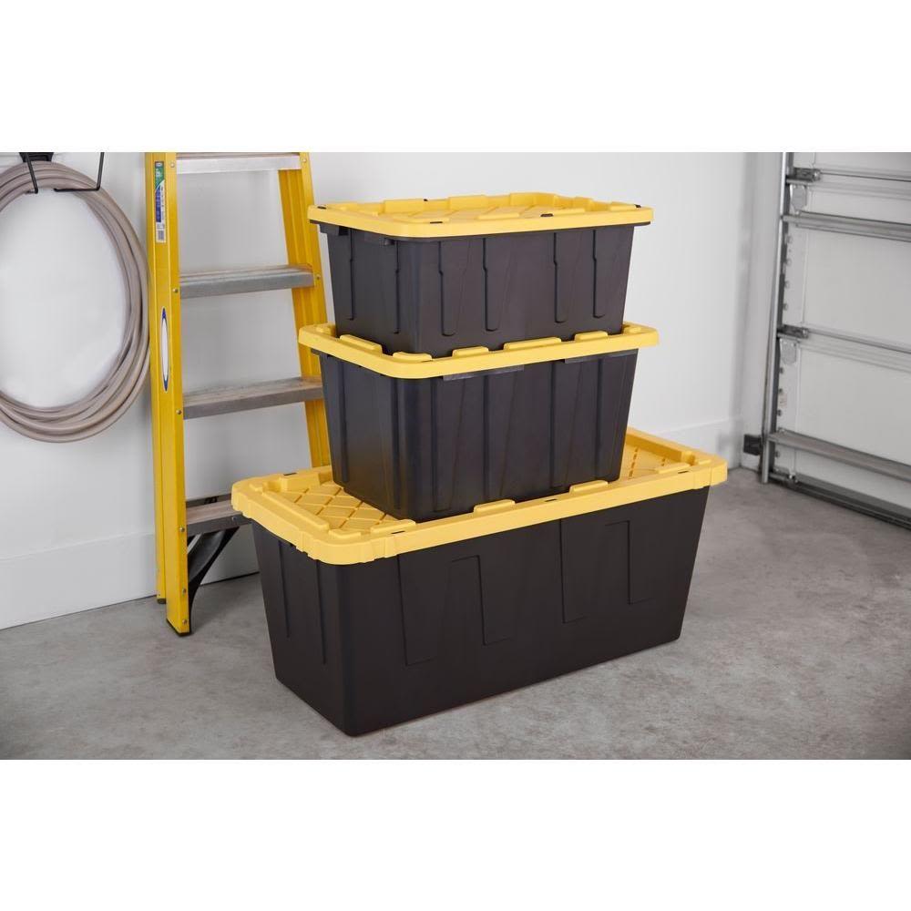CAJA APILABLE 100 LTS C/ TAPA AMARILLA HDX 2075855