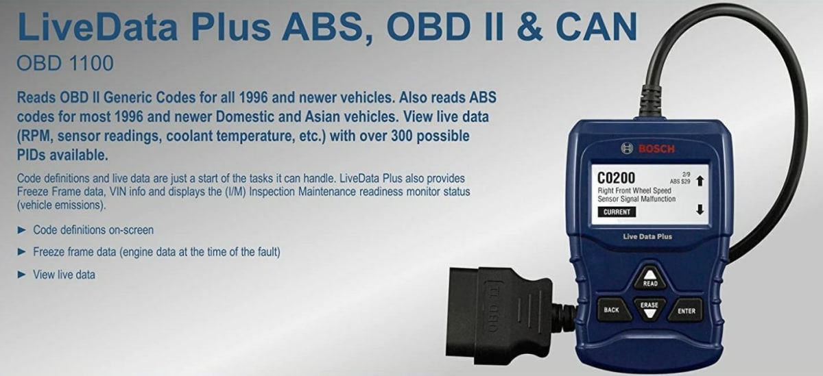 SCANNER BOSCH OBD 1100 TODOTALLER Insumos Industriales