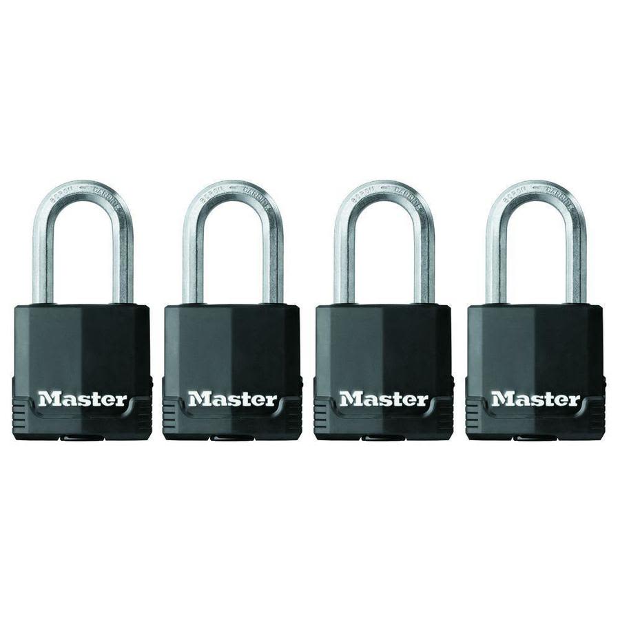PACK 4 CANDADOS CON GOMA MASTER LOCK M115XQLF 0