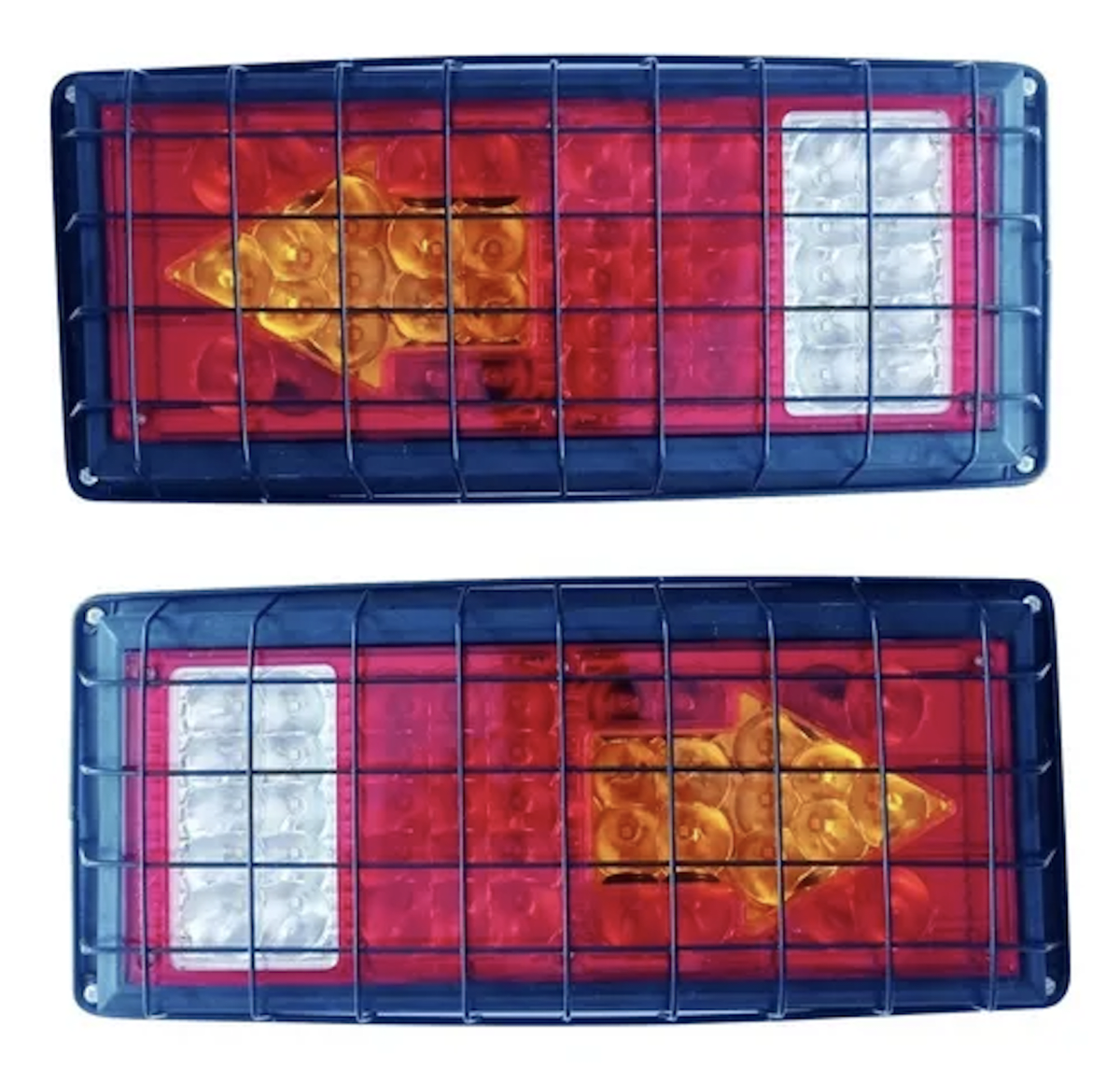 PAR FOCOS LUZ DE FRENO/INT/REV CAMIÓN CON REJILLA  0