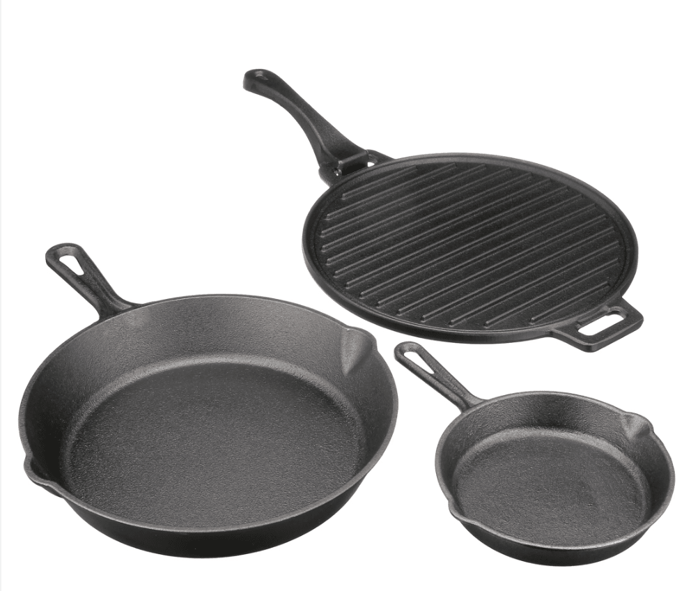 JUEGO DE SARTENES DE HIERRO FUNDIDO DE 4 PIEZAS OZARK G2608-A42 0