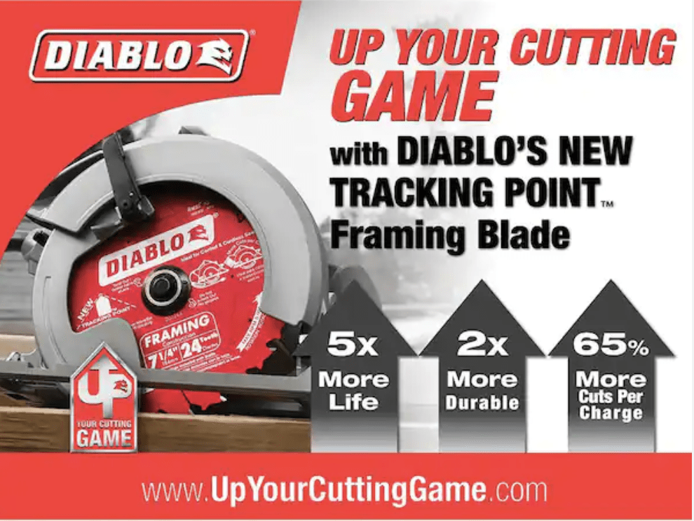 DISCO DE SIERRA 7 1/4” 24 T 2 UN DIABLO D0724RVP3