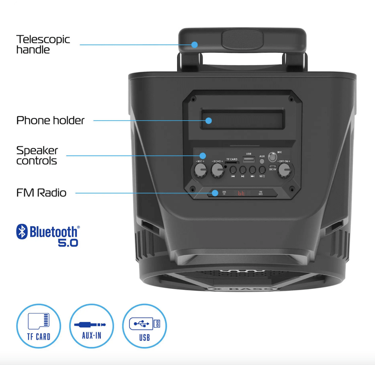 PARLANTE TZUMI MEGABASS KARAOKE3