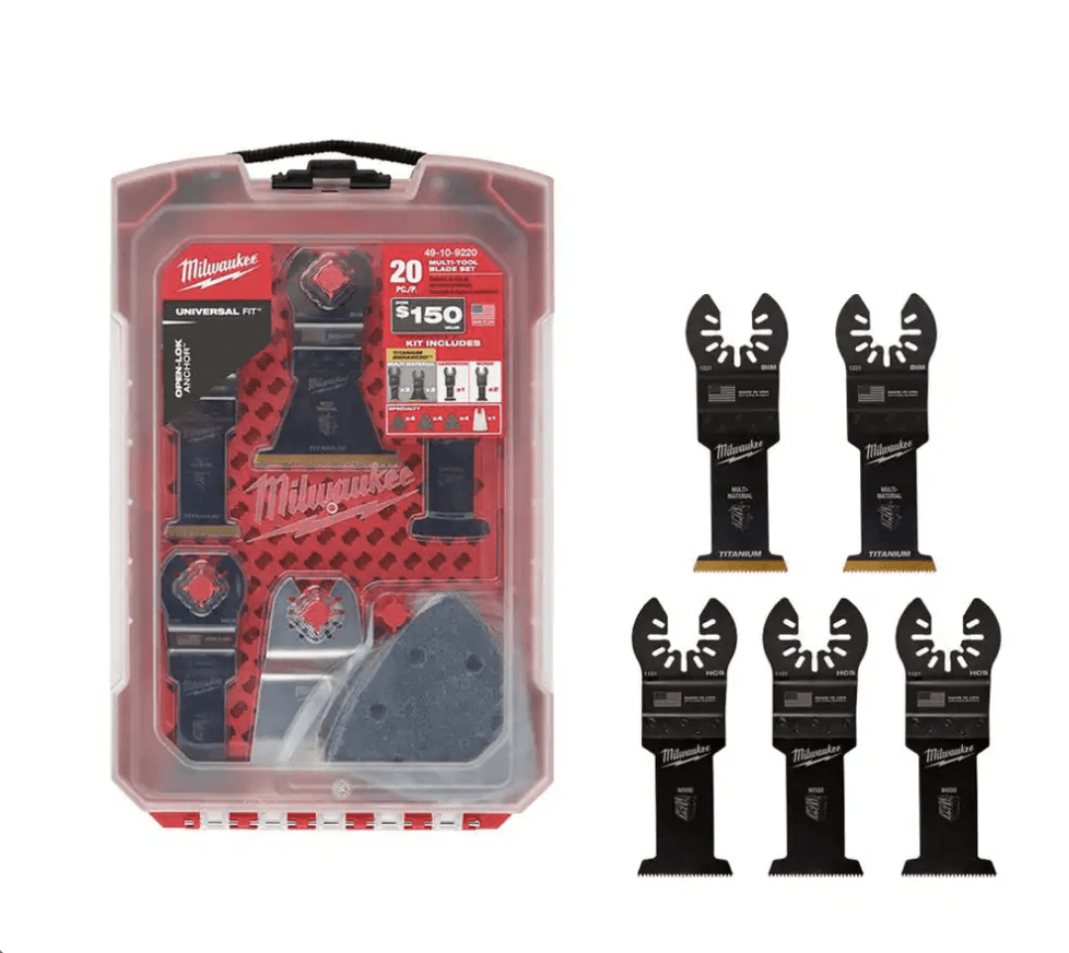 SET 20 HOJAS Y ACCESORIOS MULTIHERRAMIENTA MILWAUKEE 49-10-9220 0