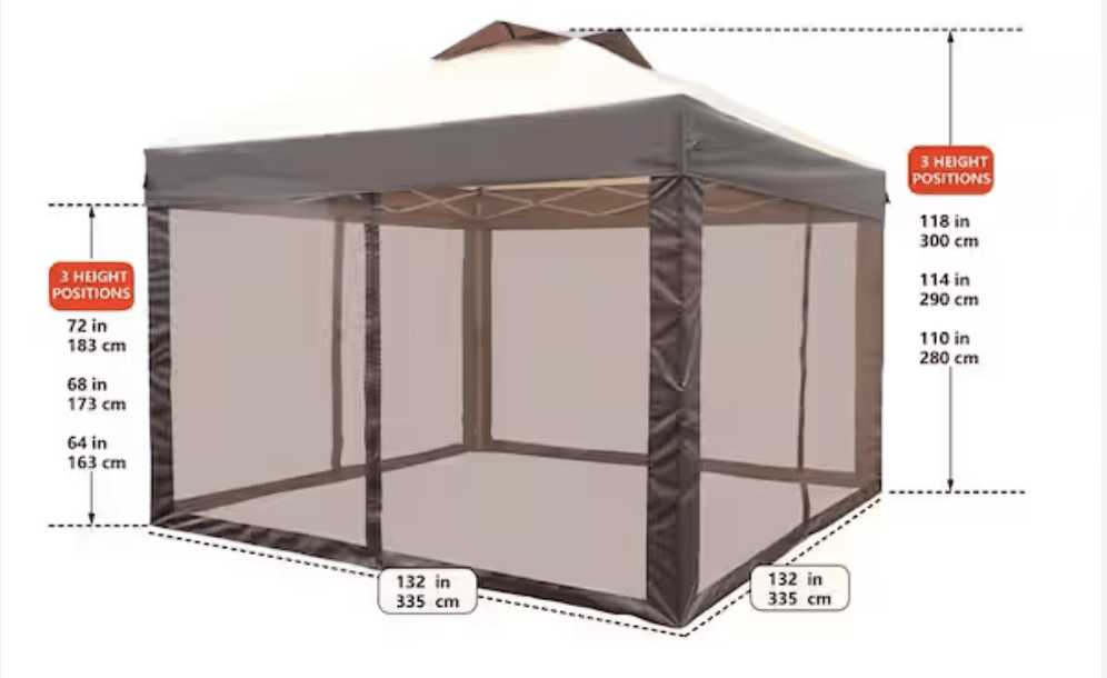TOLDO 3,3 X 3,3 MTS CON MOSQUITERO2