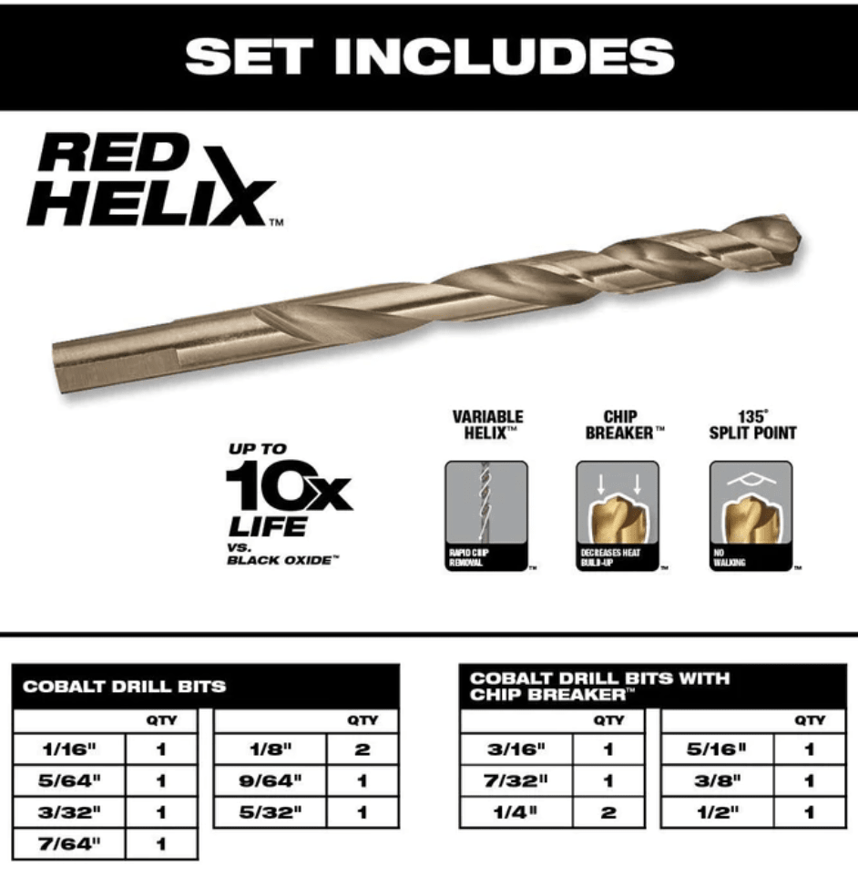 SET 15 BROCAS DE COBALTO MILWAUKEE 48-89-23312