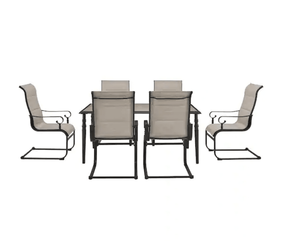 SET COMEDOR TERRAZA 6 SILLAS METAL HAMPTON BAY 1006572478 1