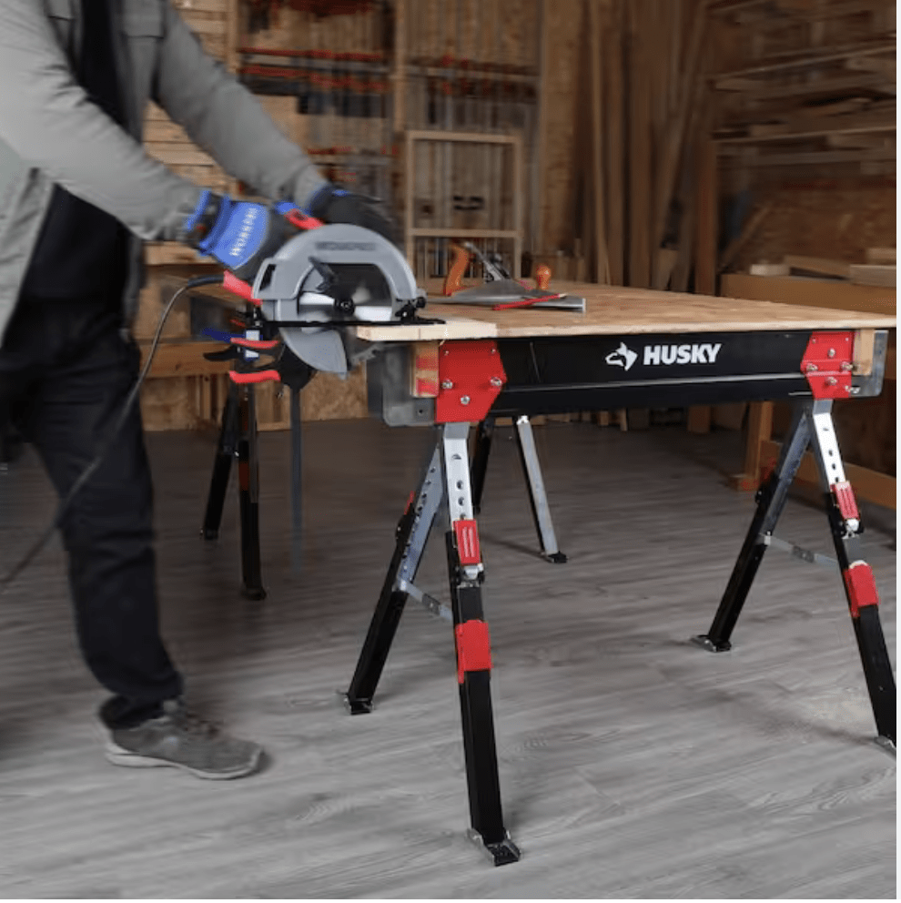 PACK 2 CABALLETES DE ACERO MESA DE TRABAJO HUSKY 10094068652