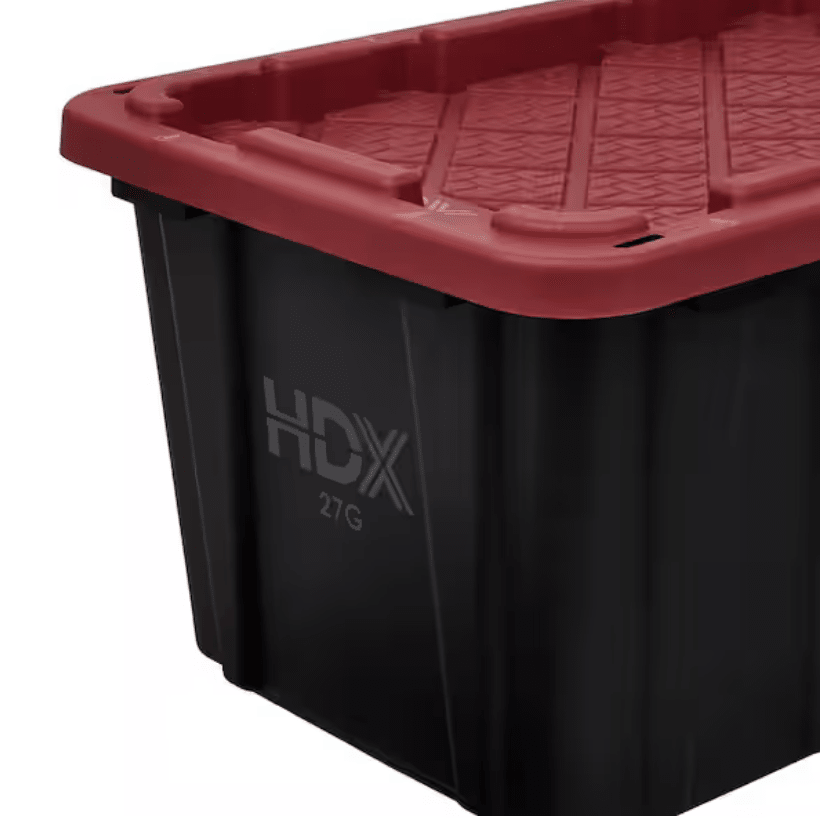CAJA APILABLE 100 LTS C/ TAPA ROJA HDX 10057212542