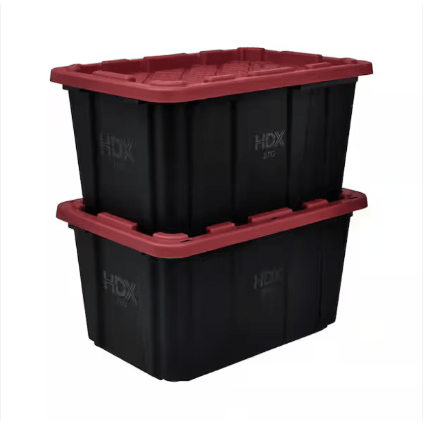 CAJA APILABLE 100 LTS C/ TAPA ROJA HDX 10057212543