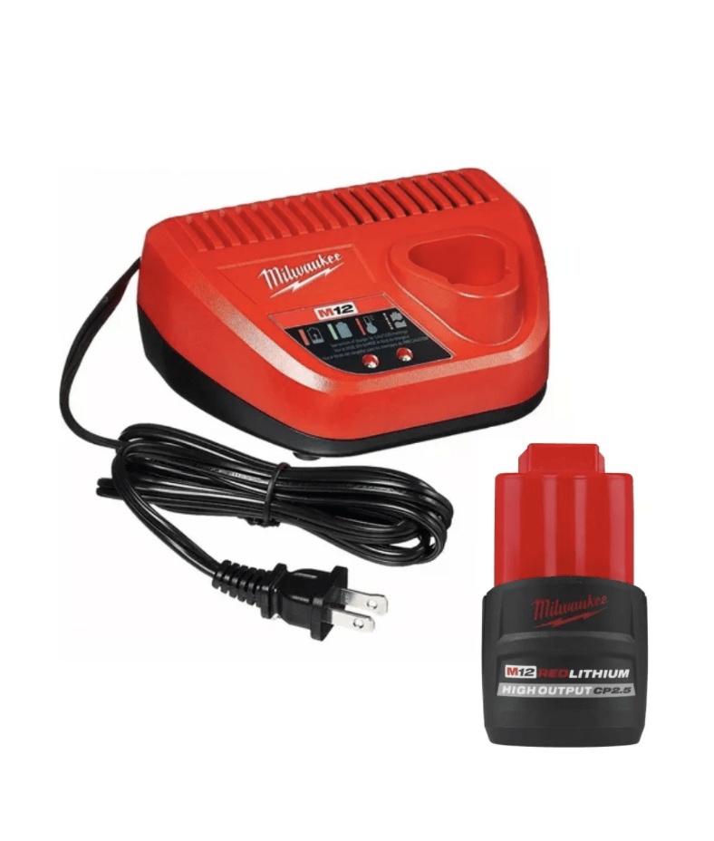 KIT CARGADOR Y BATERIA 2.5 AH 12V MILWAUKEE 0