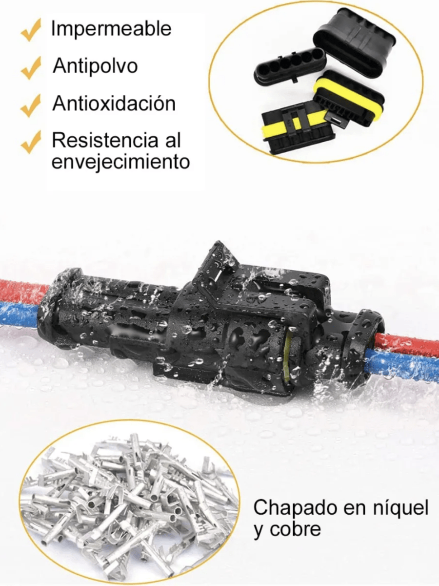 SET 352 CONECTORES ELECTRICOS IMPERMEABLES 12V DAYTON LJ0216