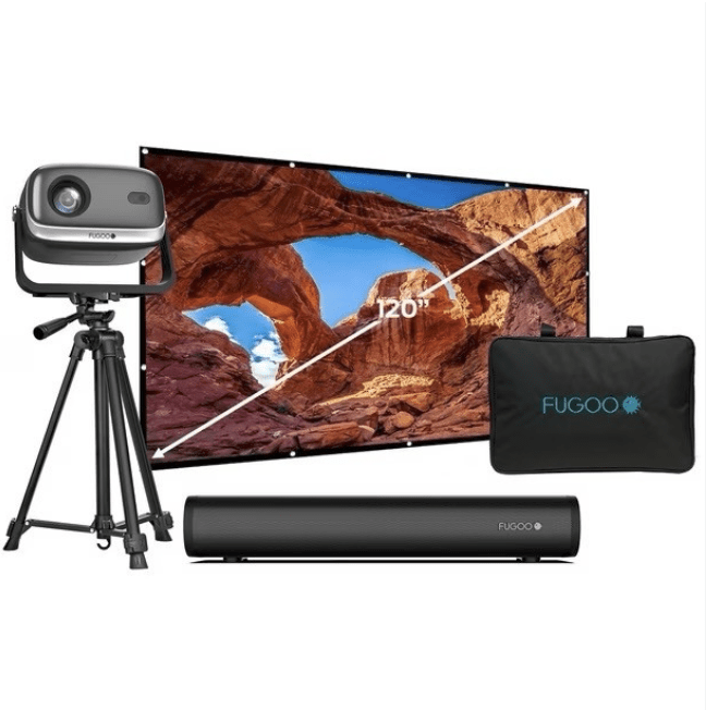 KIT PROYECTOR FULL HD FUGOO CON PARLANTE Y ACCESORIOS5