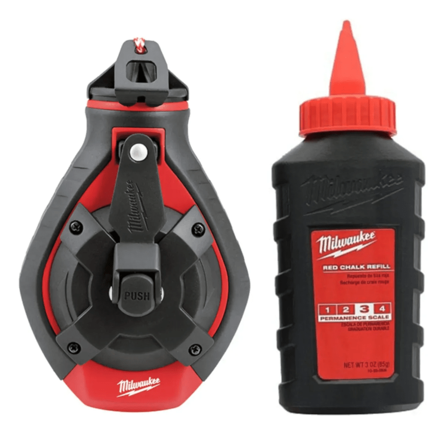 PACK HUINCHA MEDIR 8M 48-22-1026M + TIZADOR ROJO MILWAUKEE 48-22-39866