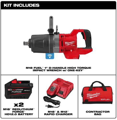 KIT LLAVE DE IMPACTO DE ALTO TORQUE MANGO D 1
