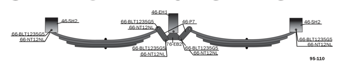 SET DE MONTAJE PAQUETE RESORTES TANDEM 95-1102