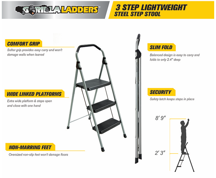 ESCALERA GORILLA COMPACT 3 PELDAÑOS7