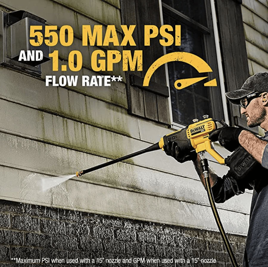 HIDROLAVADORA INALAMBRICA 20V DEWALT DCPW550B4