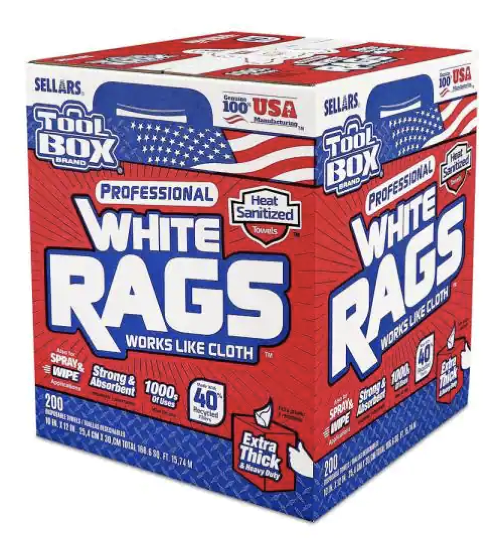 TOALLA MECANICO WHITE RAGS 200 UN 0