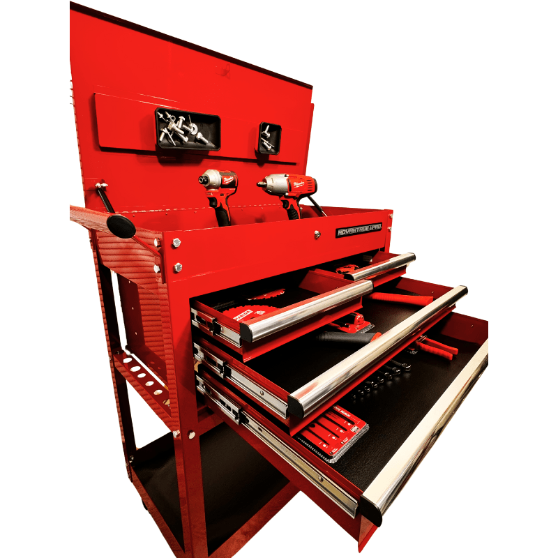 CARRO TALLER HERRAMIENTAS 33” + 4 CAJONES + CUBIERTA C/TAPA ADVANTAGE PRO CAT2-0856