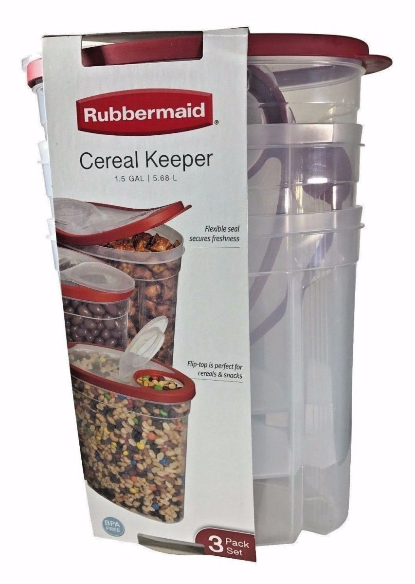 Contenedores para cereal Rubbermeid 3 piezas 0