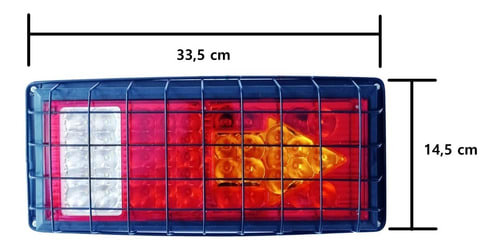 PAR FOCOS LUZ DE FRENO/INT/REV CAMIÓN CON REJILLA 2