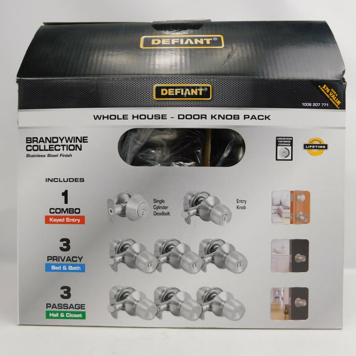 SET 7 CHAPAS PUERTA DEFIANT 32B86HOUSEPACK7
