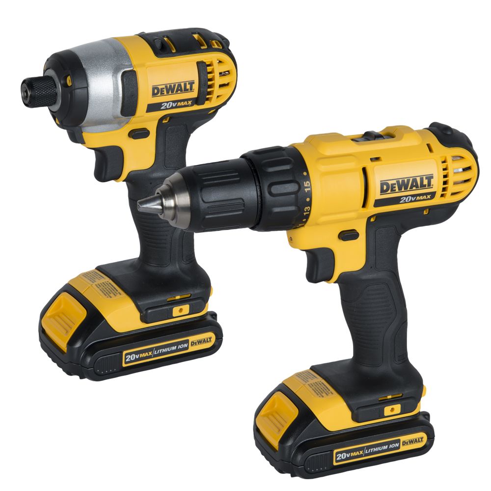 SET TALADRO Y ATORNILLADOR 20V MOD DCKT240C2 DEWALT2