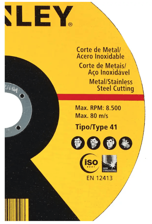 DISCO CORTE METAL 180X1.6MM STANLEY STA80675