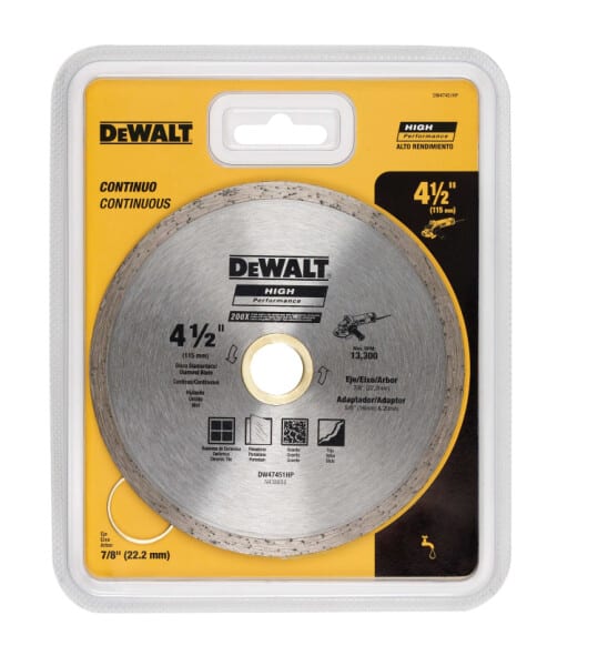 DISCO DIAMANTADO CONTINUO 115X0.08X22 HP DEWALT DW47451HP 0