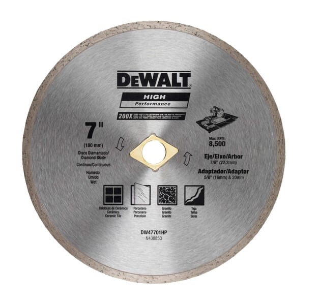 DISCO DIAMANTADO CONTINUO 180X0.08X22 HP DEWALT DW47701HP2