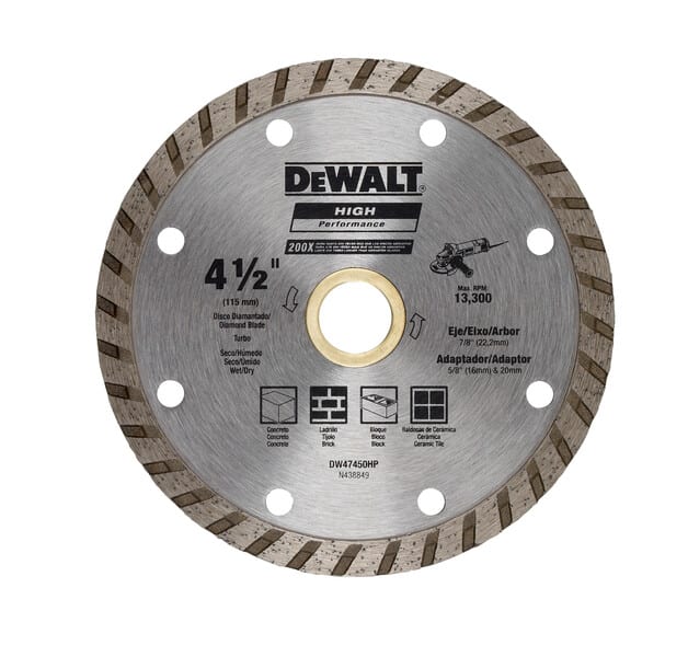 DISCO DIAMANTADO RANURADO 115X0.08X22 HP DEWALT DW47450HP2