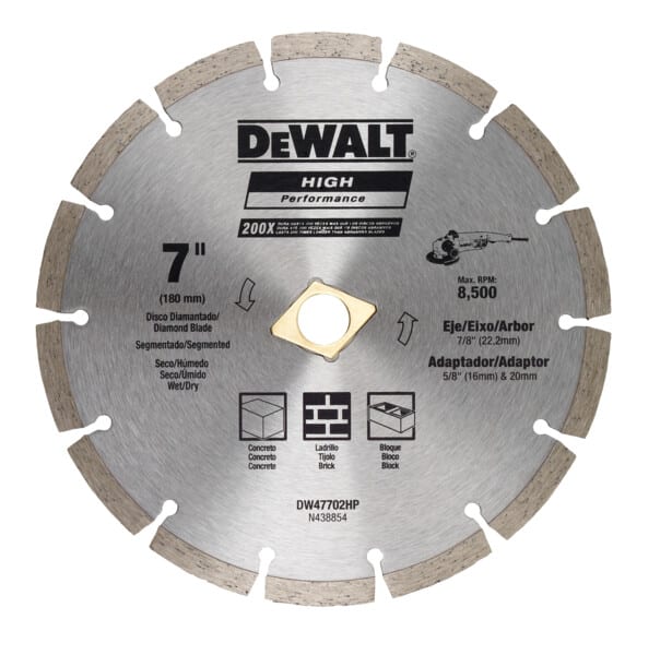 DISCO DIAMANTADO SEGMENTADO 180X0.08X22 HP DEWALT DW47702HP2
