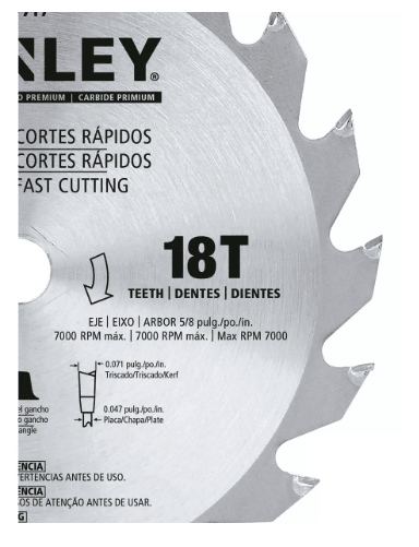 DISCO SIERRA CIRCULAR 7-1/4