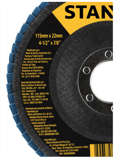 DISCO TRASLAPADO 115MM Z80 STANLEY STA4080FZ2