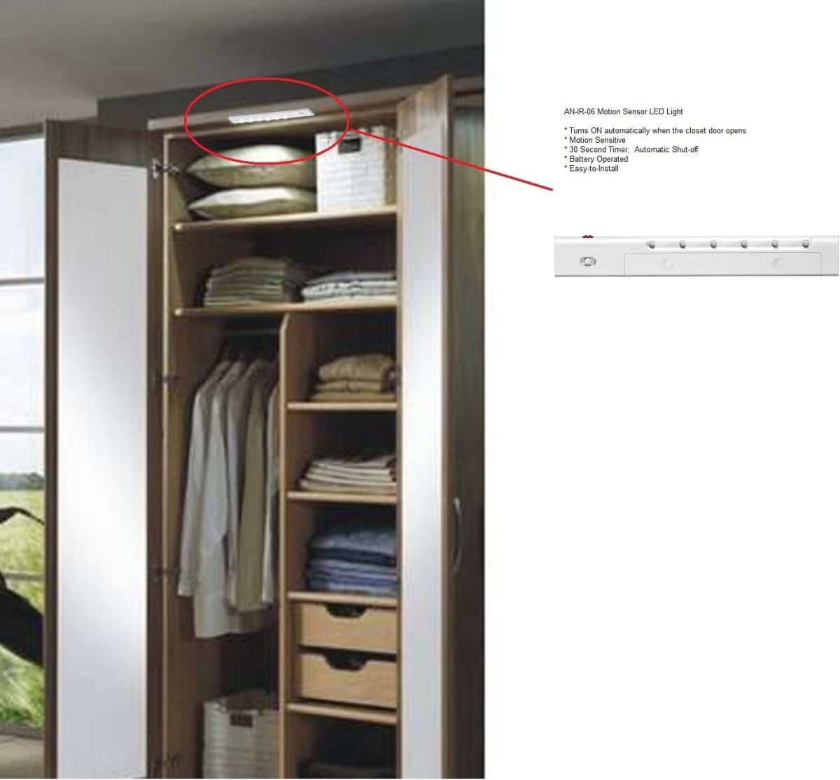 BARRA DE LUZ LED CON SENSOR 5