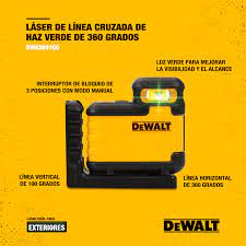 NIVEL LASER GREEN BEAM CROSS LINE 360° DEWALT DW03601CG4