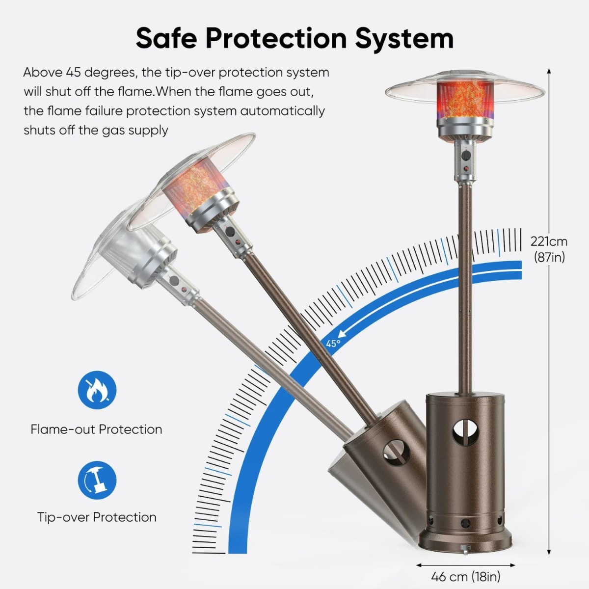 CALEFACTOR TERRAZA 48.000 BTU EDX CAFE3