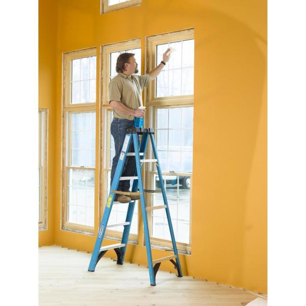ESCALERA TIJERA FIBRA 1,86 MT. AZUL WERNER 1148531
